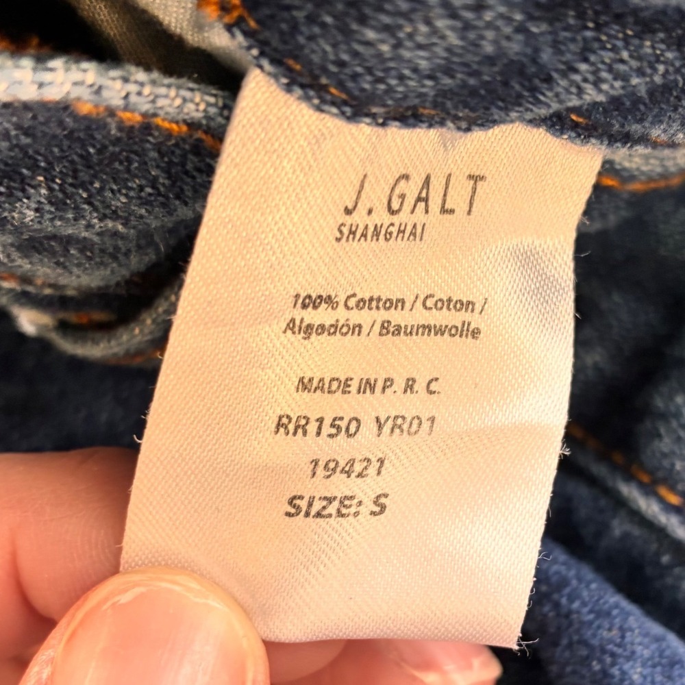 John Galt Womens Dark Wash Carpenter Jeans High Waisted Straight Leg Blue Size S - Picture 4 of 9